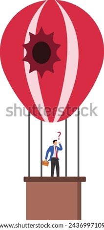 Dangerous journey, The manned hot air balloon suddenly burst in the air, Businessman