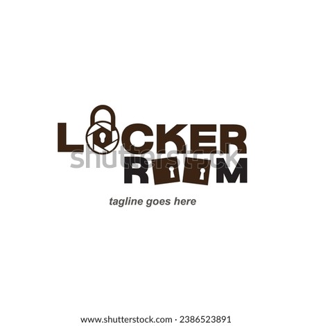 Locker Room vector logo, Digital locker icon logo