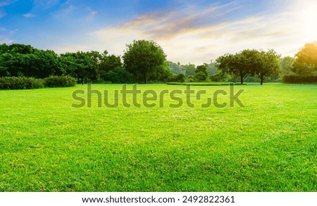 Similar – Image, Stock Photo Beautiful spring rural landscape with field, forest and a single house. Rural landscape. Spring landscape. Agricultural field in countryside