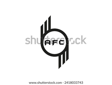 AFC letter logo white color background. a f c icon and logo