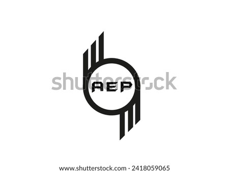 AEP letter logo white color background .a e p icon and logo
