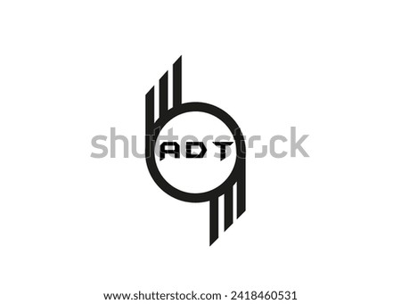 ADT letter logo white color background.a d t icon and logo