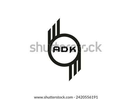 ADK letter logo vector logo design white color background . ADK icon and logo design