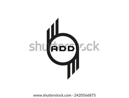 ADD letter logo vector design white color background. ADD icon and logo design 
