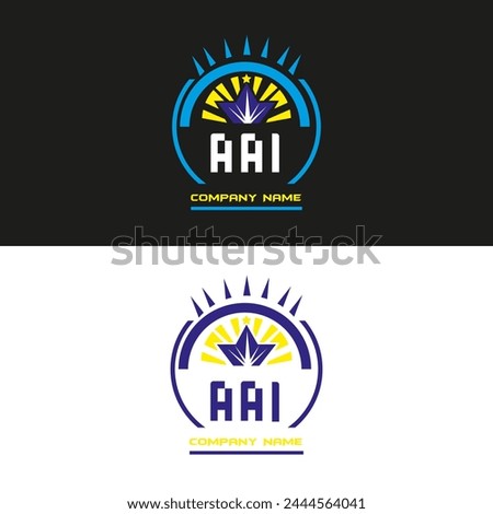 AAI letter logo vector design on black and white color background AAI letter logo icon design
