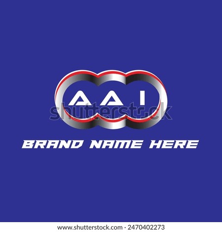AAI letter logo vector unique attractive creative modern initial design white color on blue color background AAI letter logo icon design
