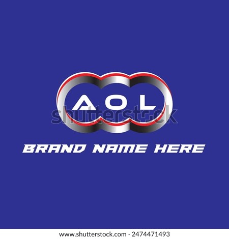 AOL letter logo vector unique attractive creative modern initial design white color on blue color background AOL letter logo icon design
