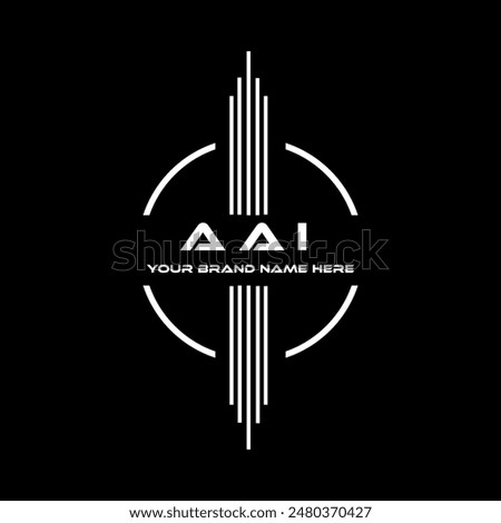 AAI three letter modern logo design on black color background
