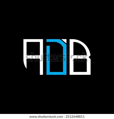 ADB logo design, ADB simple and modern logo.
 ADB luxurious alphabet design