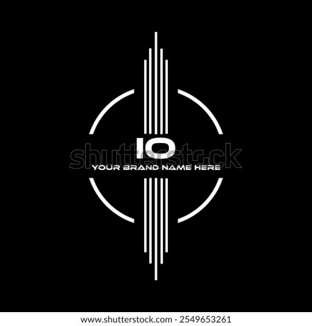 IO logo design, IO simple and modern logo.
 IO luxurious alphabet design