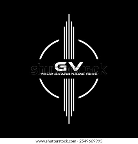 GV logo design, GV simple and modern logo. GV luxurious alphabet design