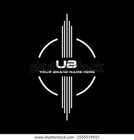 UB logo design, UB simple and modern logo. UB luxurious alphabet design
