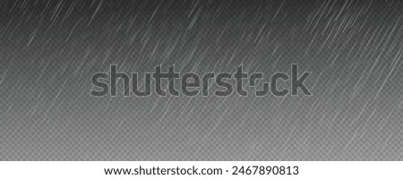  Raindrops on transparent background. Storm with rain and white cloud isolated on transparent background. Downpour, hail rainy weather. png