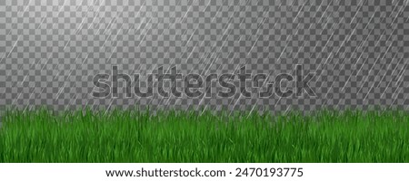 Raindrops on transparent background. Storm with rain and white cloud isolated on transparent background. Downpour, hail rainy weather. png