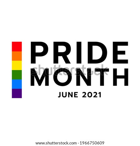 Pride Month at June 2021 LGBT  Symbols with LGBT pride flag or Rainbow colors. LGBT designs isolated on white background, Vector illustration EPS 10
