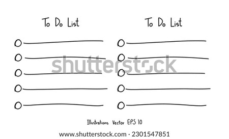 todo list vector, isolated on white background ,Vector illustration EPS 10