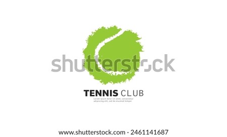 Tennis club with Tennis ball logo use in online sporting events, Illustration for Tennis sports concept, Vector Illustration EPS 10