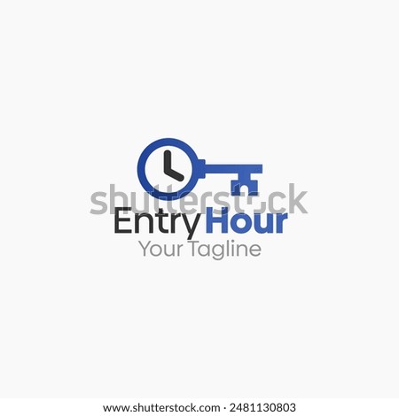 Entry Hour Logo Vector Template Design. Good for Business, Start up, Agency, and Organization