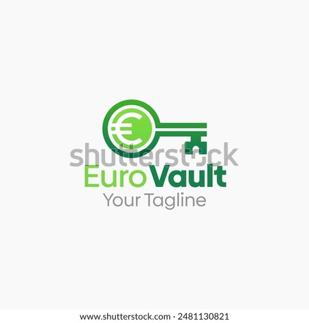 Euro Vault Logo Vector Template Design. Good for Business, Start up, Agency, and Organization