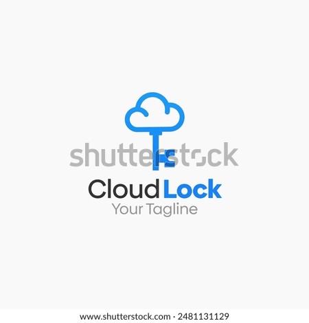 Cloud Lock Logo Vector Template Design. Good for Business, Start up, Agency, and Organization