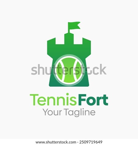 Tennis Fort Logo Design Template. Good for Business, Agency, Community and Organization