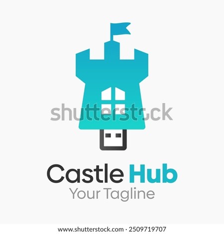 Castle Hub Logo Design Template. Good for Business, Agency, Community and Organization