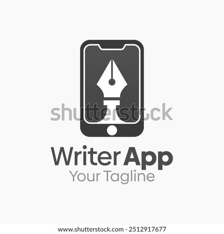 Writer App Logo Design Template. Good for Business, Agency, Community and Organization