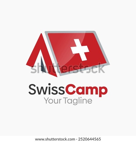 Swiss Camp Logo Design Template. Good for Business, Agency, Community and Organization