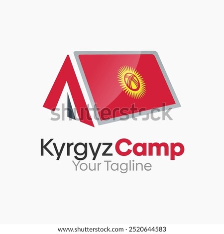 Kyrgyzstan Camp Logo Design Template. Good for Business, Agency, Community and Organization