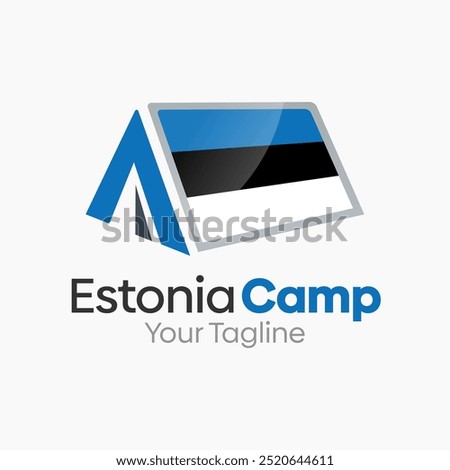 Estonia Camp Logo Design Template. Good for Business, Agency, Community and Organization