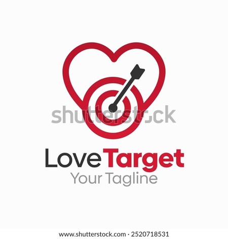 Love Target Logo Design Template. Good for Business, Agency, Community and Organization