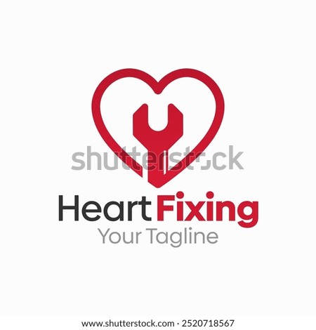 Heart Fixing Logo Design Template. Good for Business, Agency, Community and Organization