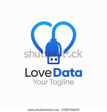 Love Data Logo Design Template. Good for Business, Agency, Community and Organization