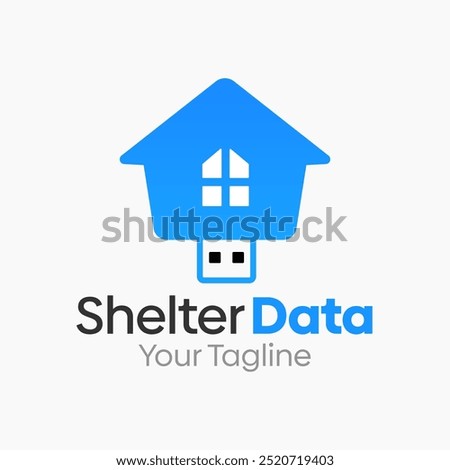 Shelter Data Logo Design Template. Good for Business, Agency, Community and Organization