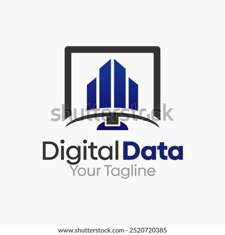 Digital Data Logo Design Template. Good for Business, Agency, Community and Organization