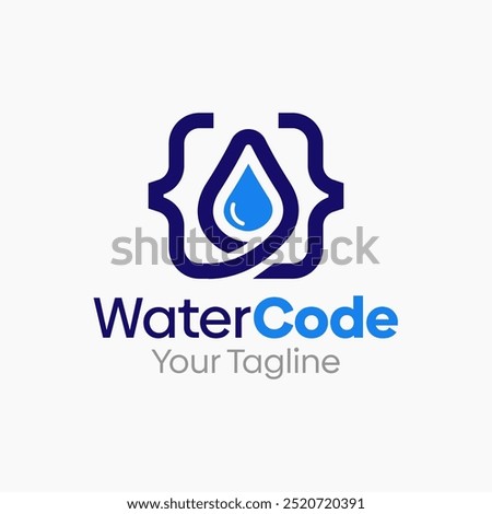 Water Code Logo Design Template. Good for Business, Agency, Community and Organization