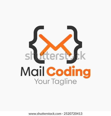 Mail Coding Logo Design Template. Good for Business, Agency, Community and Organization