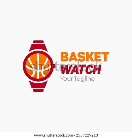 Basket Watch Logo Design Template. Good for Business, Agency, Community and Organization.