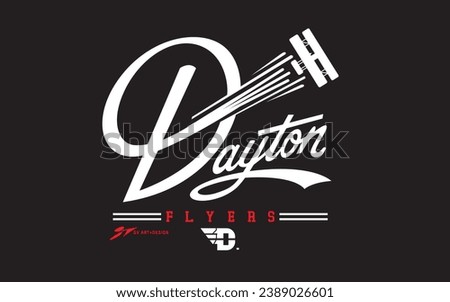 Dayton flyers for mens -T-shirt Design vectors.