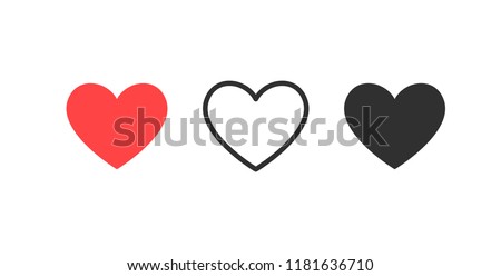 Like and Heart icon. Live stream video, chat, likes. Social nets like red heart web buttons isolated on white background.
Valentines Day. Vector illustaration.