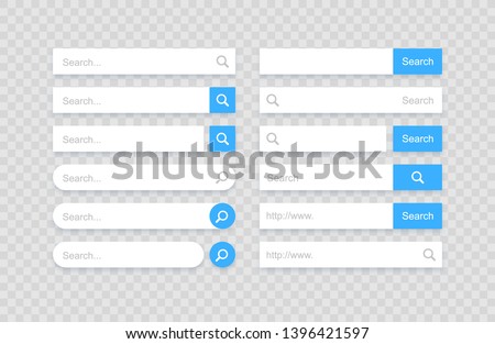 Set www search bar icons. Vector illustration isolated on white background. www search bar icon for web site, app, ui and logo. Concept search and www