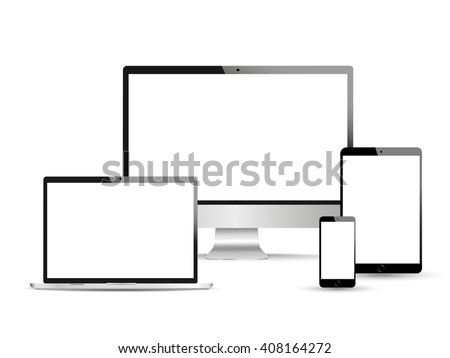 Digital devices. Laptop, tablet, monitor