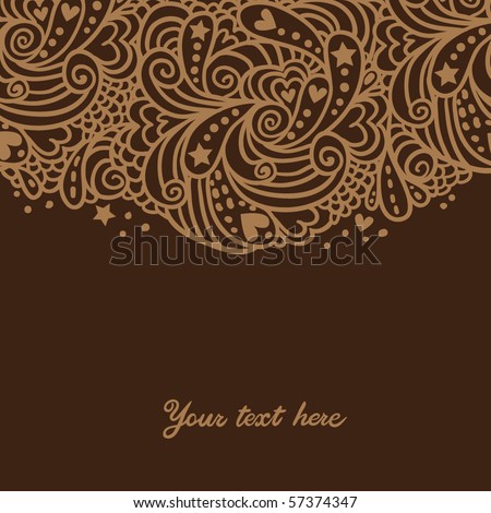 Brown Paisley Background Stock Vector Illustration 57374347 : Shutterstock