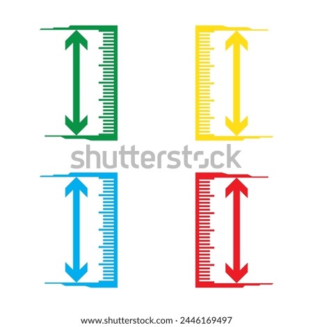 Height Icon design Illustration. Height vector icon isolated on transparent background, Height logo design. Tall icon. Height vector symbol. Linear style sign for mobile concept and web design. 