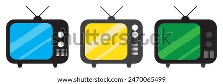 Tv icon vector for web and mobile app. television sign and symbol. Tv icons set. television sign and symbol. 7891