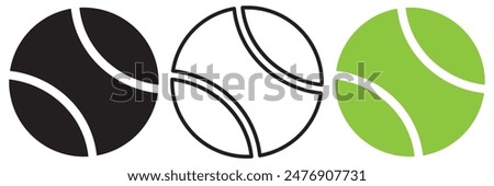 Tennis ball. Icon .Tennis ball icon vector logo design flat style. Tennis Ball icon vector design template on white background.