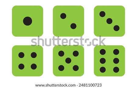 Game dice vector icon. Black vector icon isolated on white background game dice.