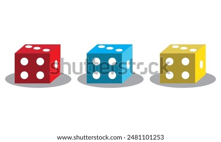 Dice icon logo vector template, Creative Gambling design icon symbol Illustration, Casino games icon