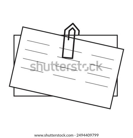 Paperclip Vector Symbol. Paper Clip Attachement Icon Illustration. EPS 10. 7891.