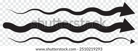 Long arrow vector icon. Black horizontal double arrow. Vector 10 Eps.